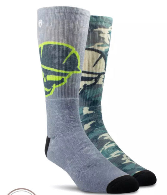 ARIAT ROUGHNECK GRAPHIC CREW SOCKS