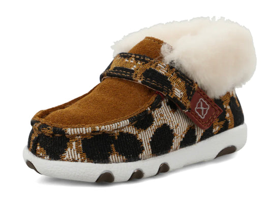 TWISTED X TAN AND CHEETAH PRINT MOCCASSINS