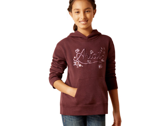 ARIAT GIRLS EMBROIDERED FLORA HOODIE