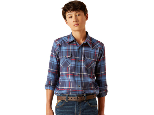 ARIAT BOYS HARIM RETRO SNAP LONG SLEEVE SHIRT