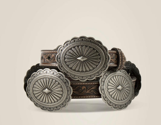 ARIAT OVAL CONCHO DIAMOND BELT