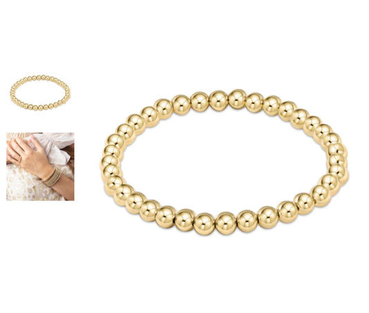 E NEWTON CLASSIC GOLD 5 MM BEAD BRACELET