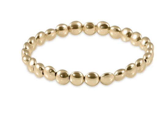 E NEWTON HONESTY GOLD 6 MM BEADED BRACELET