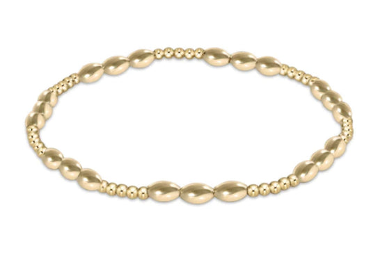 E NEWTON HARMONY JOY PATTERN 2 MM BEAD BRACELET GOLD