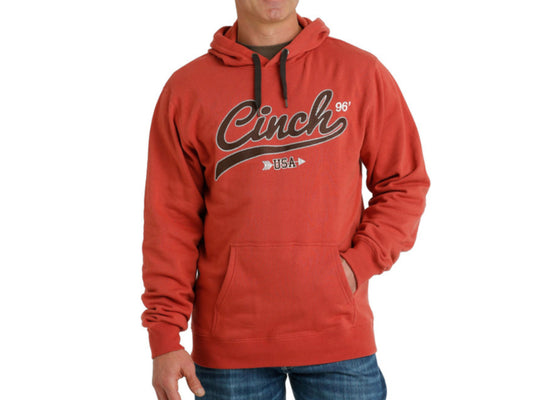 CINCH MENS RED HOODIE