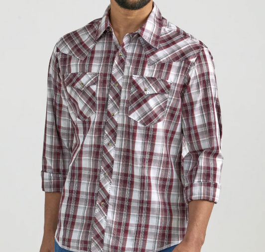 WRANGLER FASHION LONG SLEEVE SNAP SHIRT-MODERN FIT
