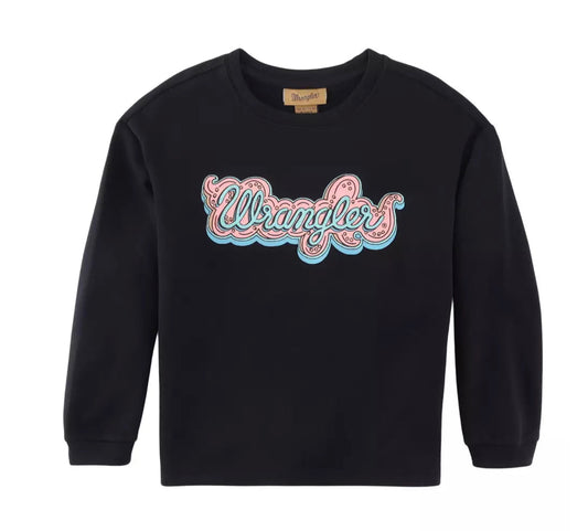 WRANGLER GIRLS BLACK SWEATSHIRT