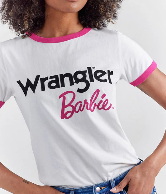 WRANGLER X BARBIE RINGER T-SHIRT