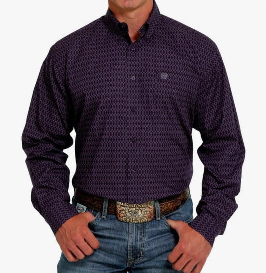 CINCH MENS LONG SLEEVE PRINT BUTTONUP