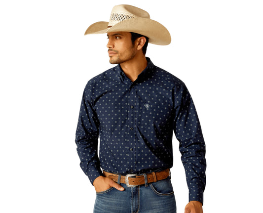 ARIAT MENS PERCY LONG SLEEVE CLASSIC FIT BUTTON UP SHIRT