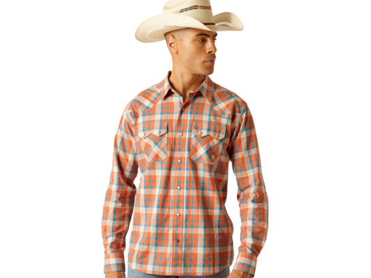 ARIAT MENS HILARIO RETRO FIT SNAP LONG SLEEVE SHIRT