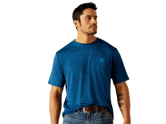 ARIAT MENS CHARGER ARIAT SW SHIELD SHORT SLEEVE TSHIRT IN PSDN