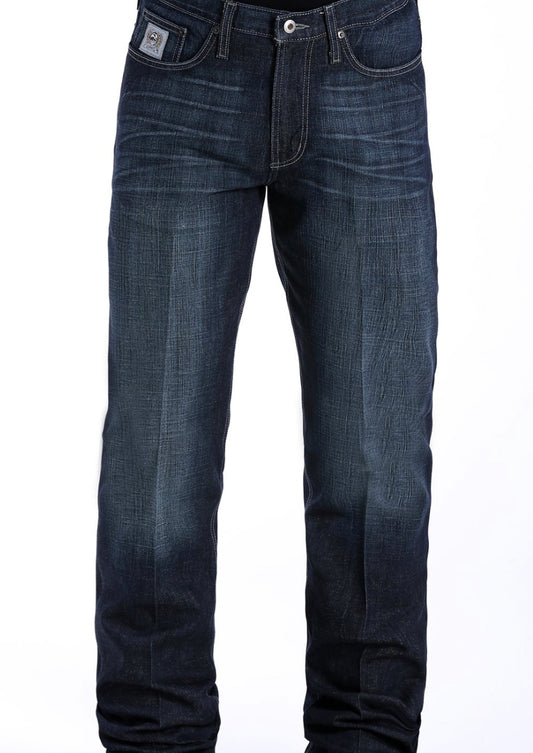 CINCH MENS SILVER LABEL SLIM MID RISE STRAIGHT LET IN INDIGO