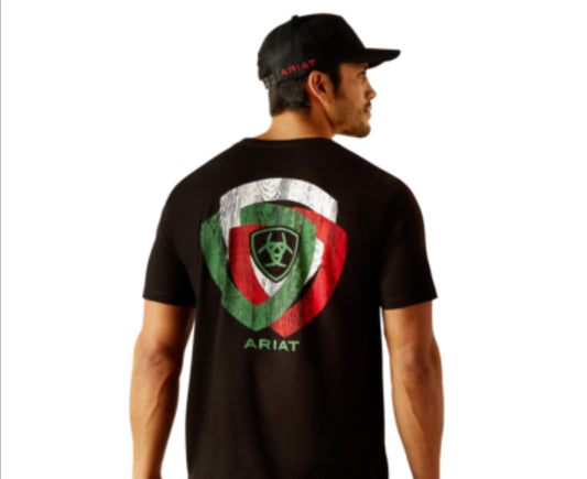 ARIAT MENS WOODEN BADGES TSHIRT