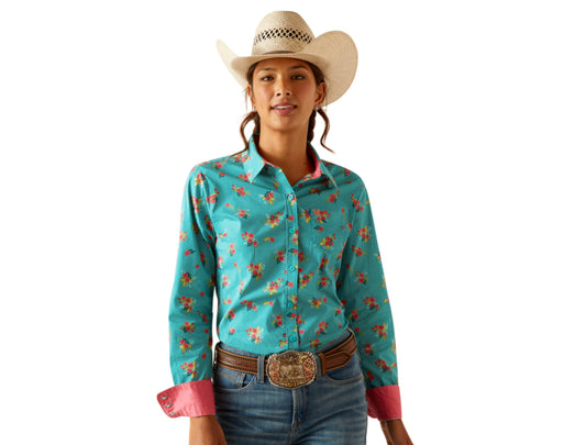 ARIAT WOMENS WRINKLE RESIST KIRBY STRETCH SHIRT