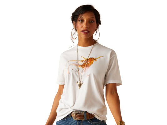 ARIAT WOMENS MATERNAL COW TSHIRT