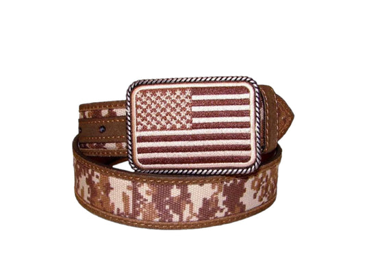 ARIAT BY M&F BOYS 1 1/4” DIGITAL CAMO USA BELT