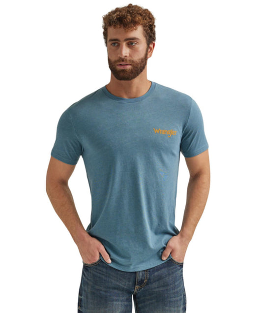 WRANGLER MENS REG TEE COWBOY HORSESHOE