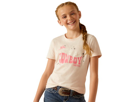 ARIAT GIRLS COWBOY SHORT SLEEVE TEE