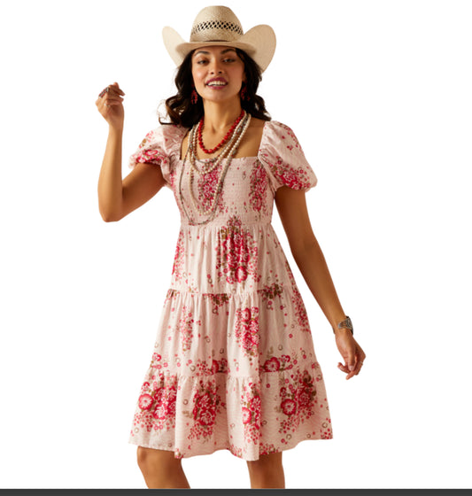 ARIAT WOMENS SWEETIE DRESS WILDFLOWER PRINT