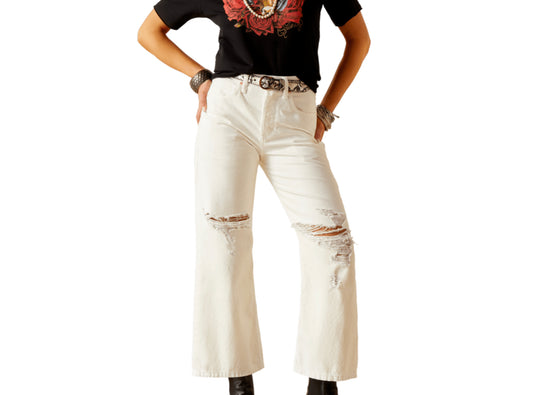 ARIAT WOMENS TOMBOY WIDE LEG ULTRA HIGHRISE CROP JEAN