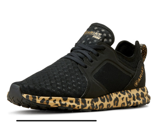 ARIAT WOMENS FUSE BLACK MESH/LEOPARD PRINT