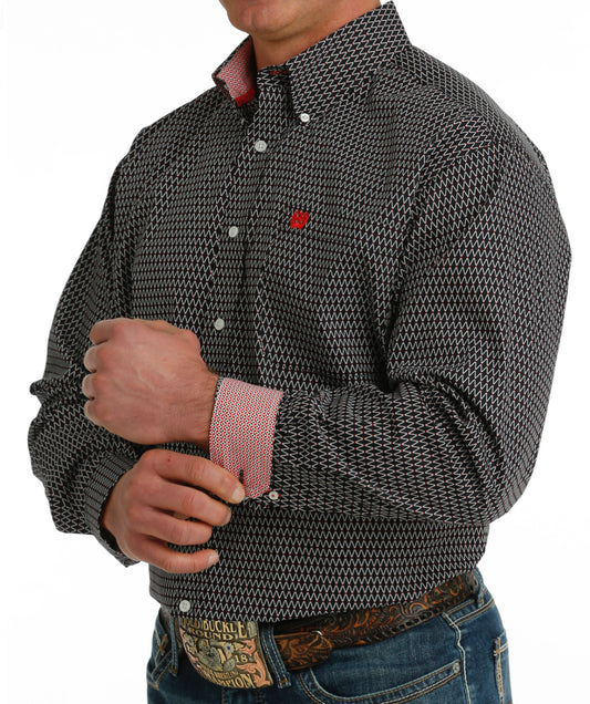CINCH MENS LONG SLEEVE PRINT BUTTON UP