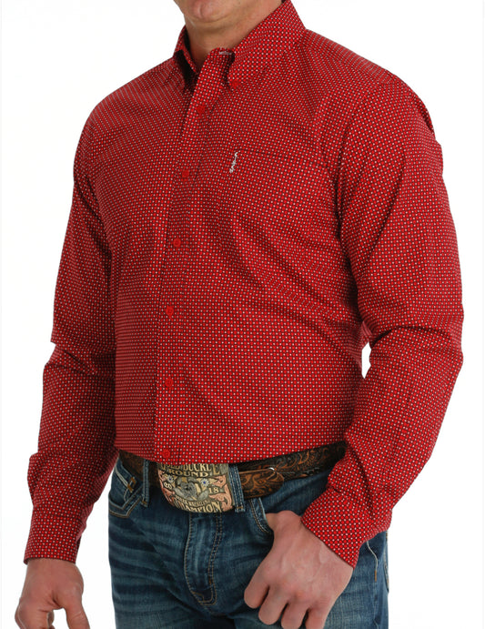 CINCH MENS LONG SLEEVE PRINT MODERN FIT SHIRT