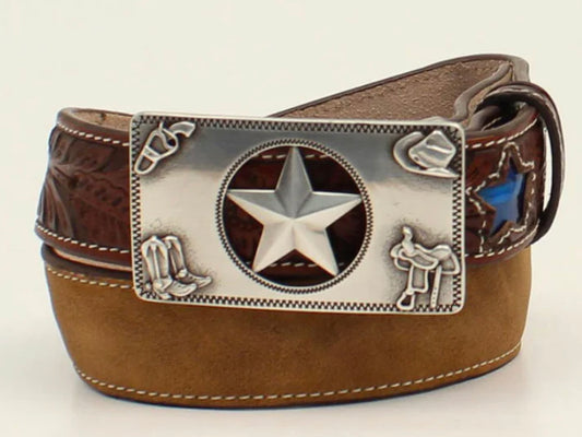 M&F LIGHT UP STAR BUCKLE KIDS BELT