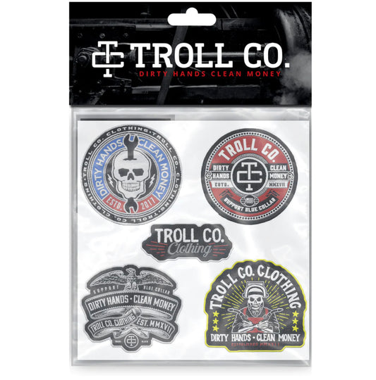 TROLL CLOTHING CO STITCHED UP HARD HAT STICKER PACK