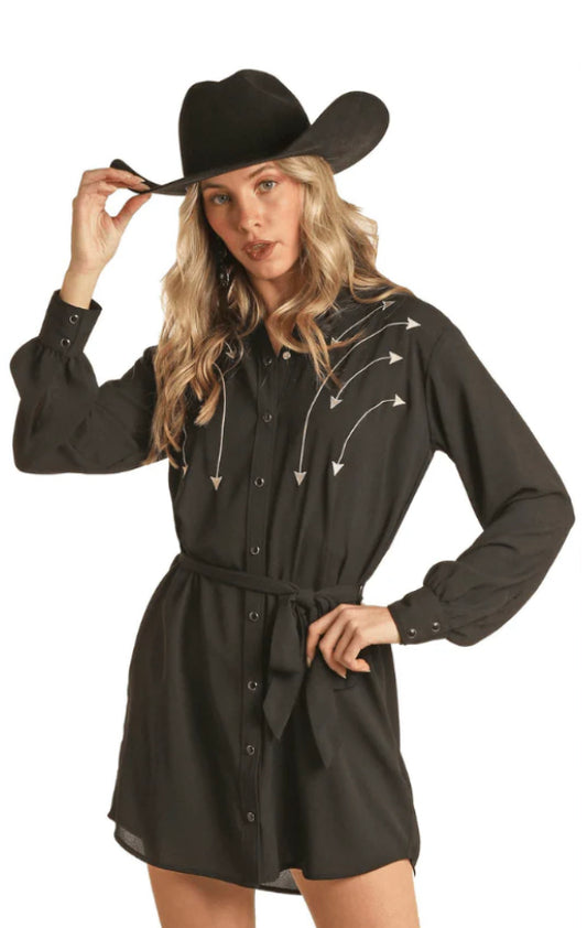 ROCK&ROLL DENIM SHIRT DRESS