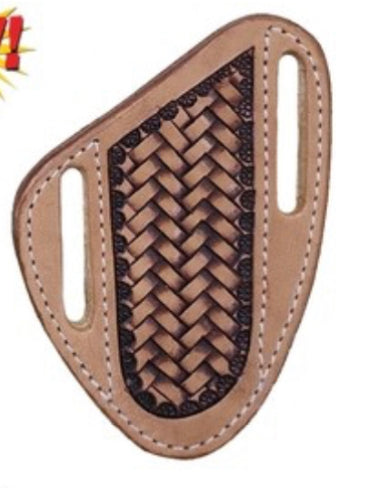 WESTERN FASHION 4” SIDE BASKET WEAVE KNIFE SHEATH