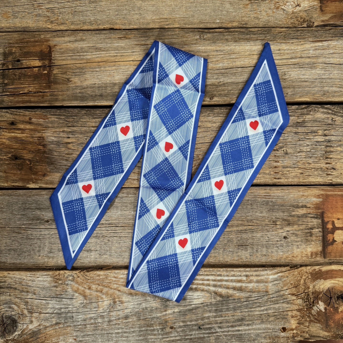 Rodeo Drive - Blue Western Skinny Mini Wild Rag Scarf / Cowgirl Necktie  #TW126