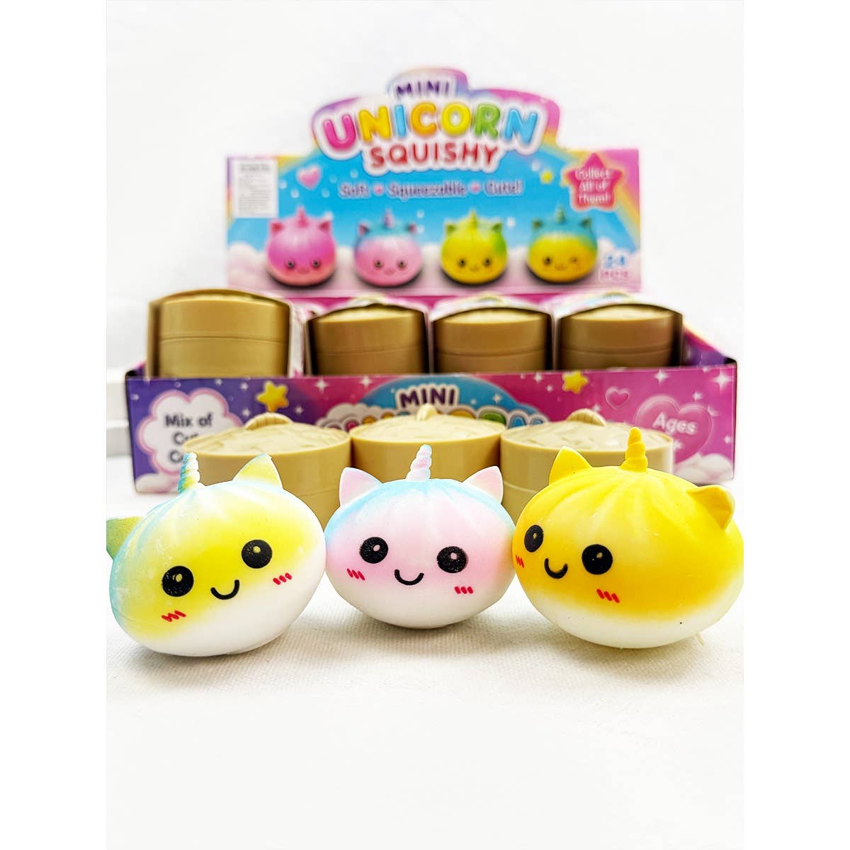 Love and Repeat - Mini Unicorn Mystery Dumpling Squishy with Steamer: MIX COLOR / ONE(24)