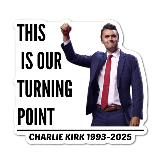 Jazzy Pop Stickers - Turning point Charlie laminated sticker America patriot