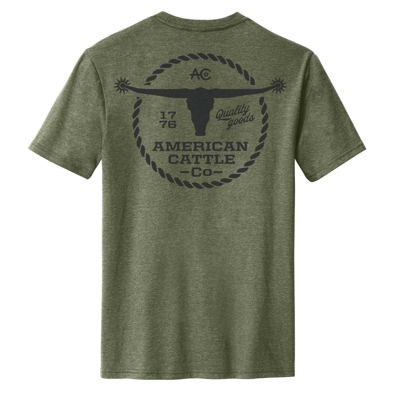 American Cattle Co - Roper Tee: Brown / XL