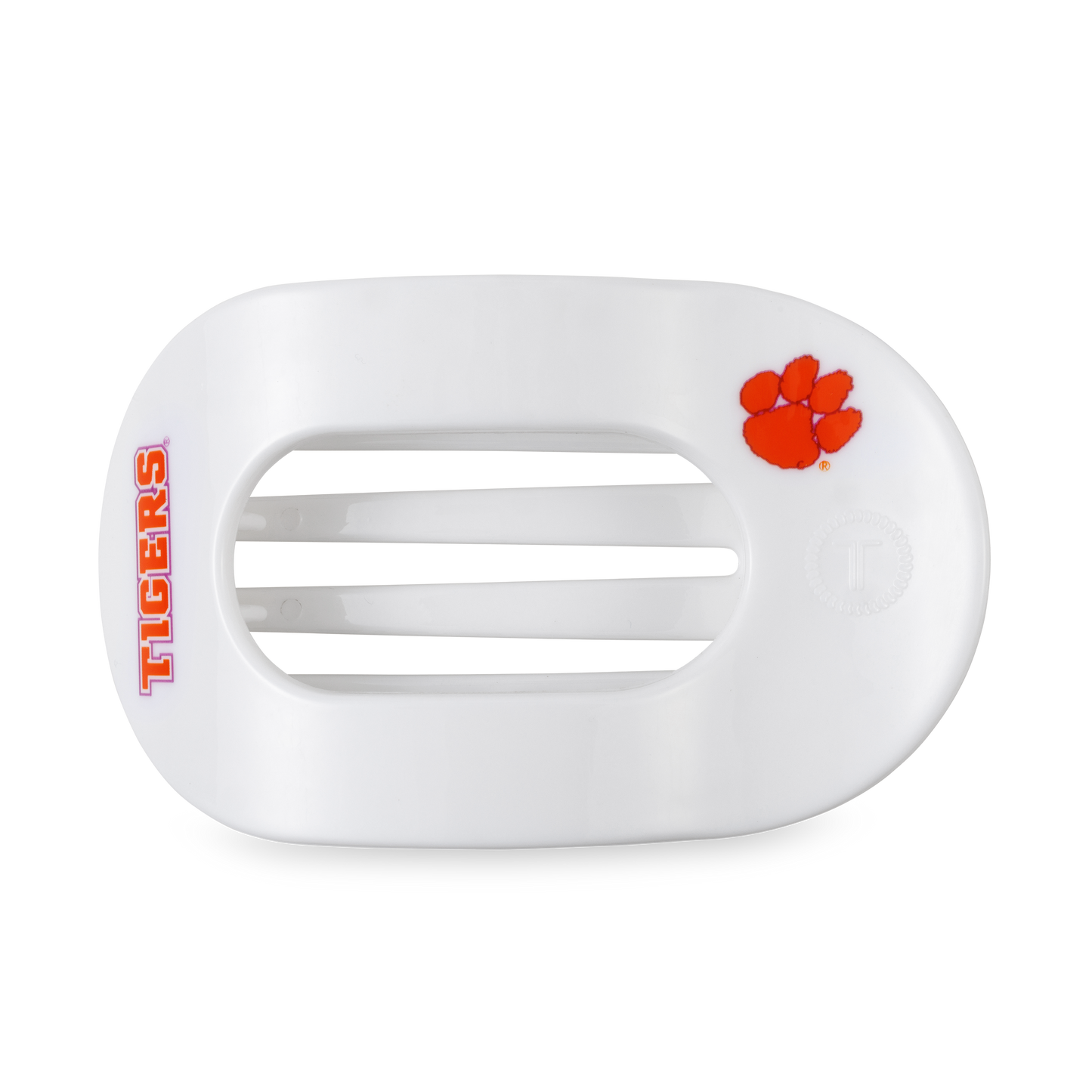 TELETIES - Flat Round Hair Clip | Large | Go Tigers!