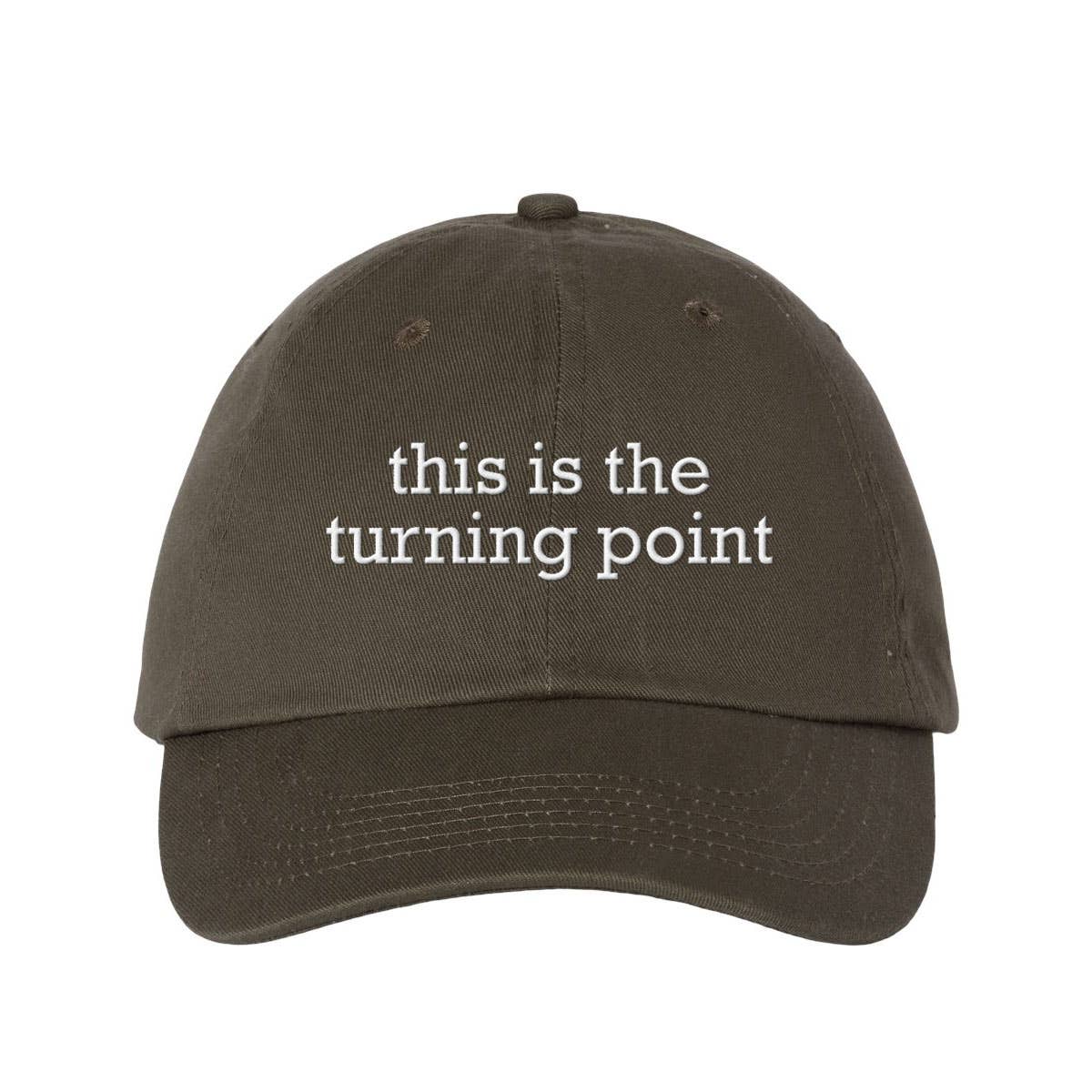 God And Glory Gifts - This Is The Turning Point Charlie Kirk Embroidered Dad Hat: Red