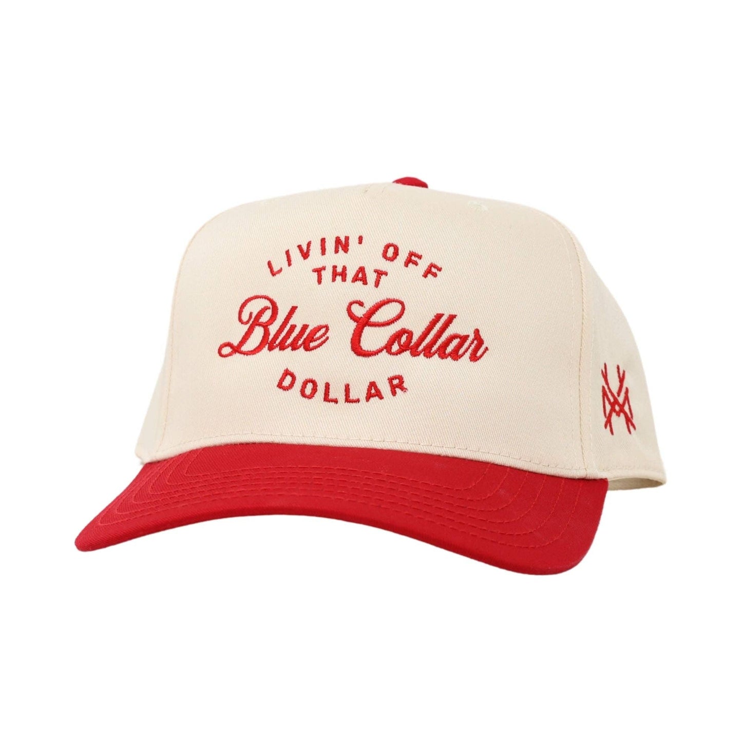 The Mad Hatter Co - Blue Collar Dollar Trucker Hat: Retro Mossy Oak Breakup Country/Black