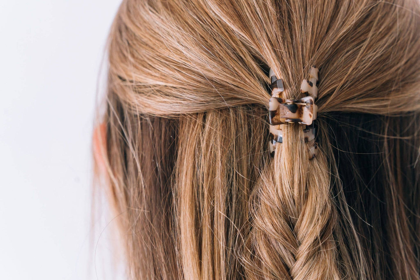 TELETIES - Classic Hair Clip | Tiny | Blonde Tortoise