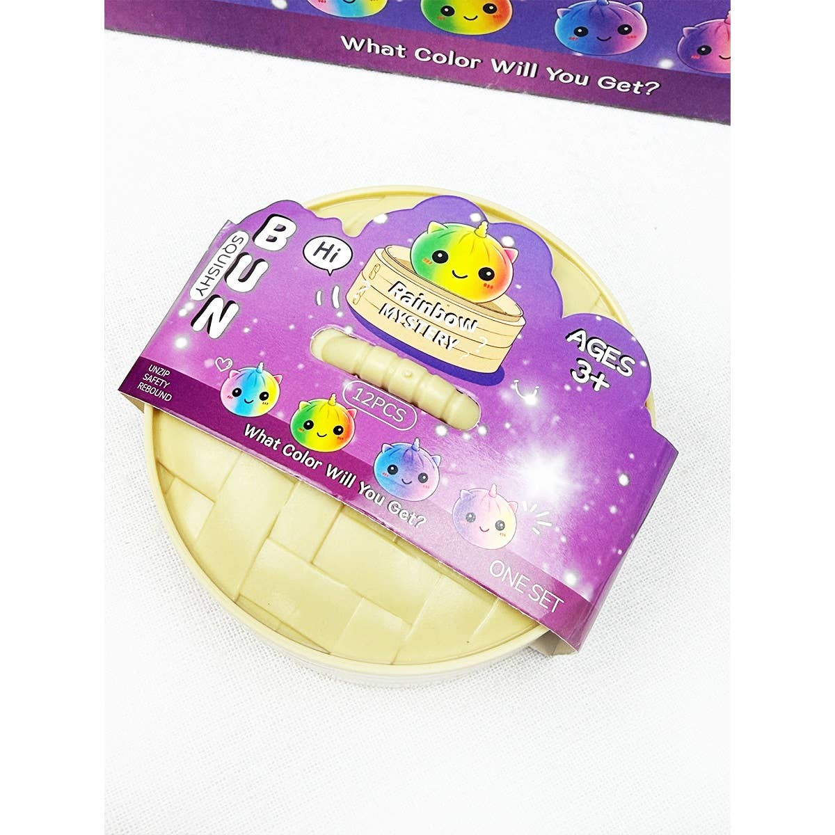 Love and Repeat - Mystery Rainbow Unicorn Dumpling Squishy with Steamer: MIX COLOR / ONE(12)