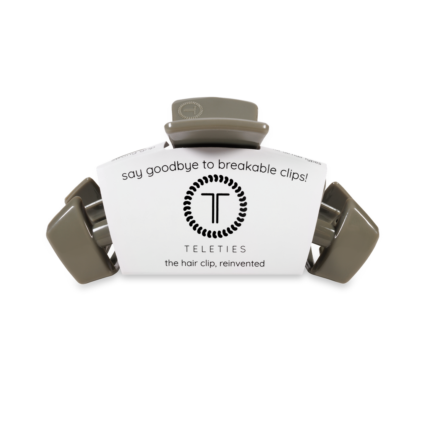 TELETIES - Classic Hair Clip | Medium | Sage It Ain't So