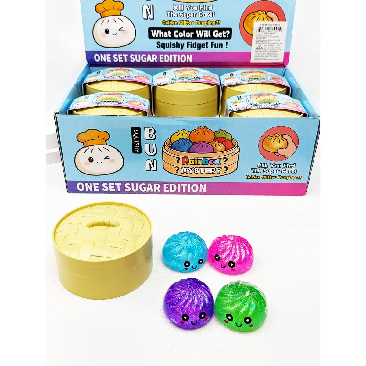 Love and Repeat - 4pc Set Mini Maltose Glitter Dumpling Squishy : MIX COLOR / ONE(12)