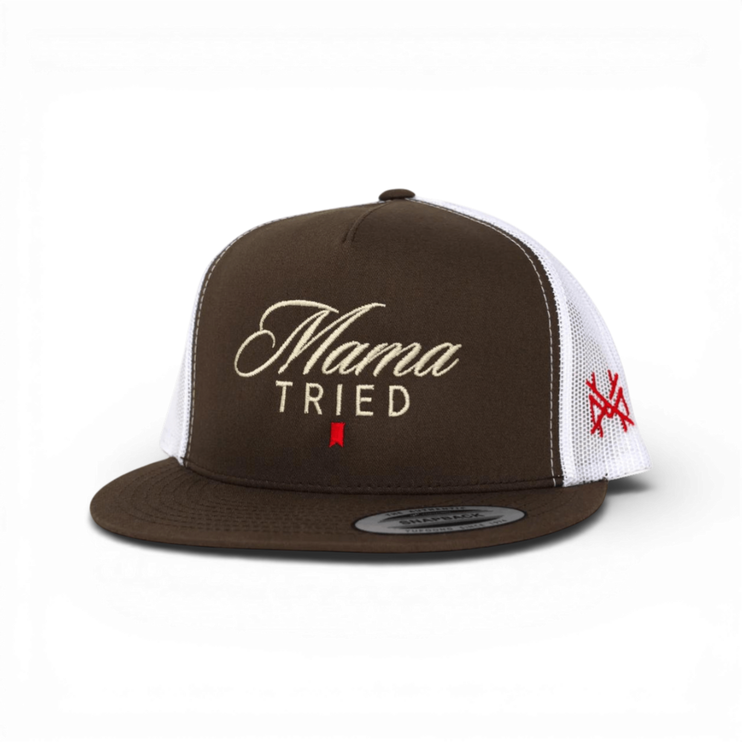 The Mad Hatter Co - Mama Tried Ultra Trucker Hat: Trucker Black/White