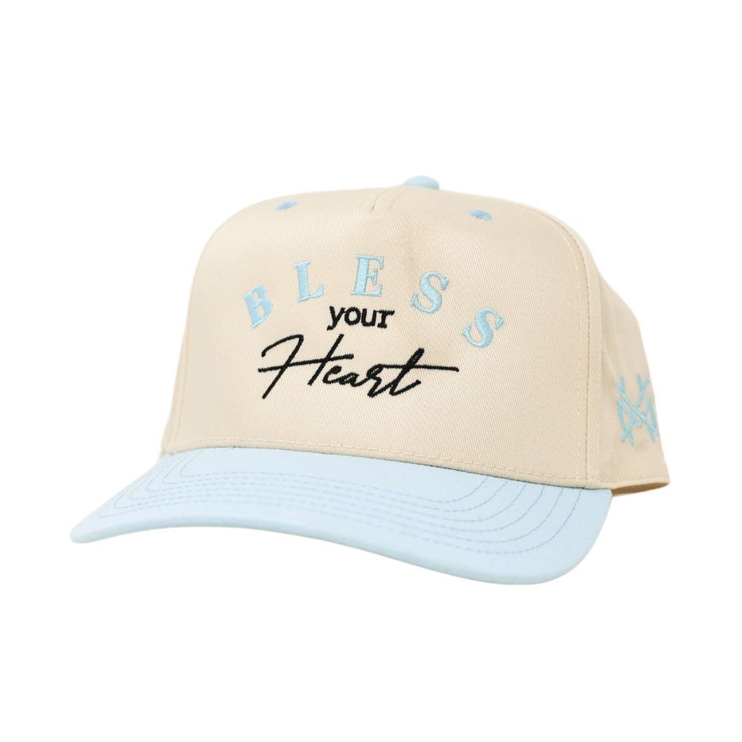 The Mad Hatter Co - Bless Your Heart Trucker Hat: Retro Pink/Natural