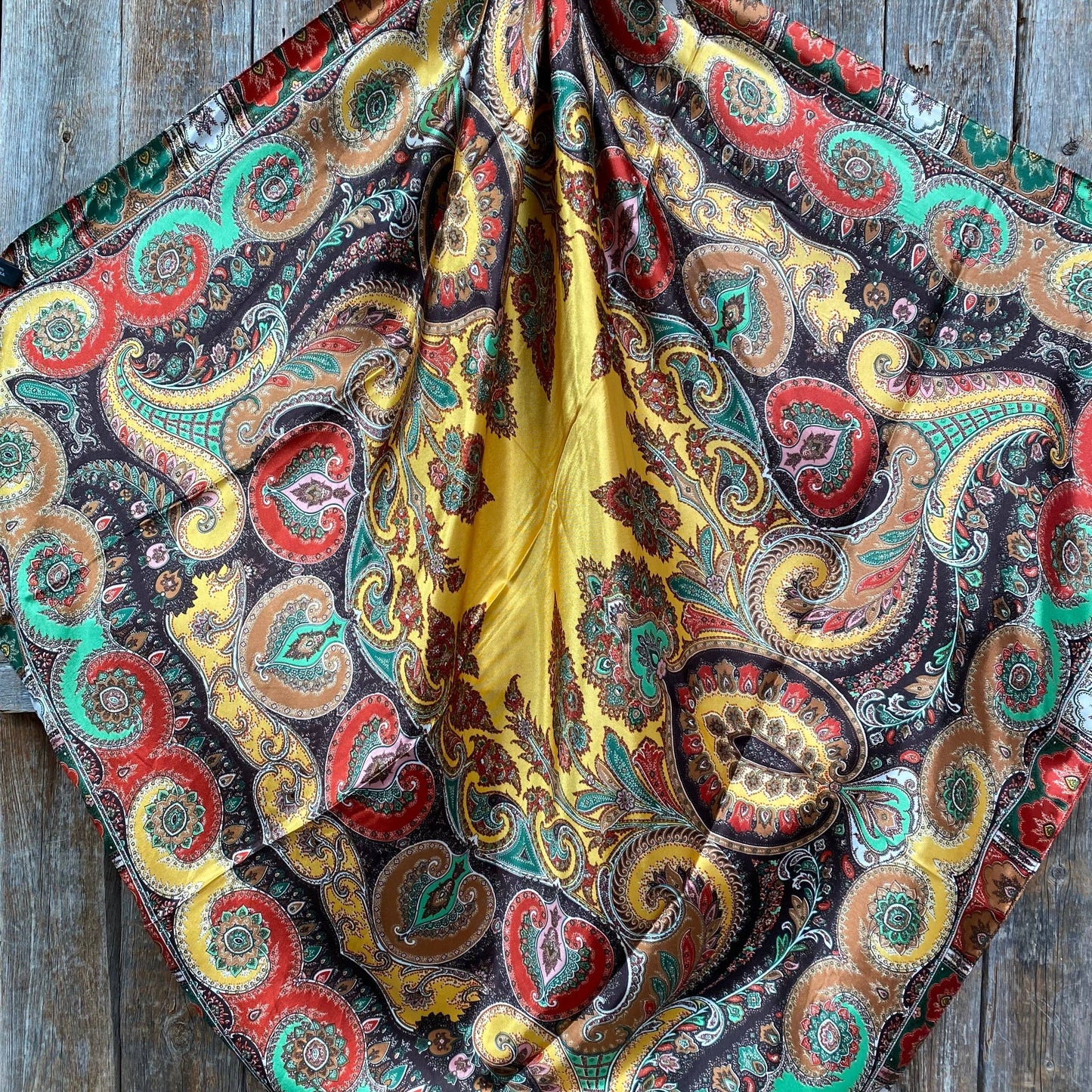 Rodeo Drive - 35X35"  Multi-Colored Paisley Wild Rag/Scarf WR908