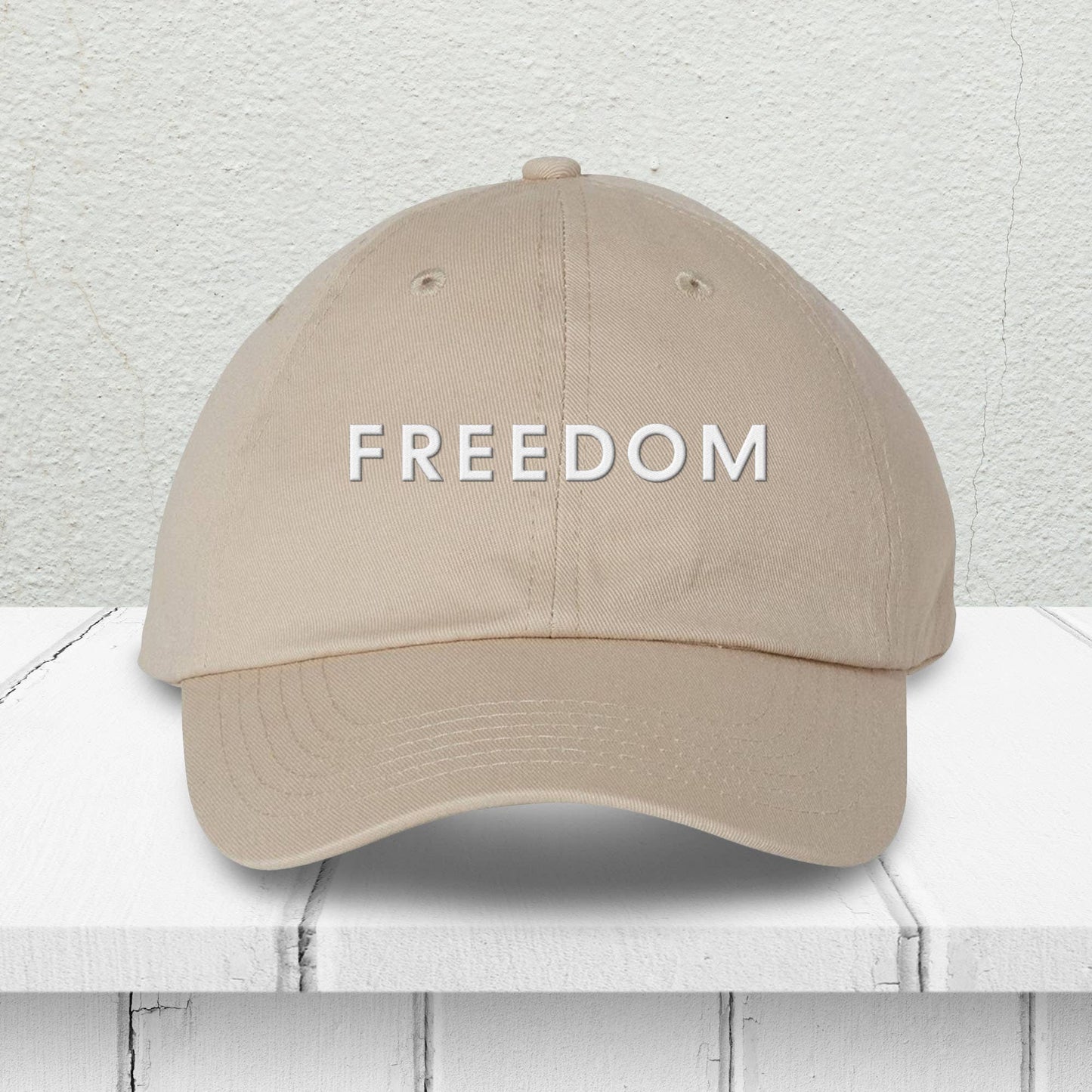 God And Glory Gifts - Charlie Kirk Freedom Embroidered Dad Hat: Black