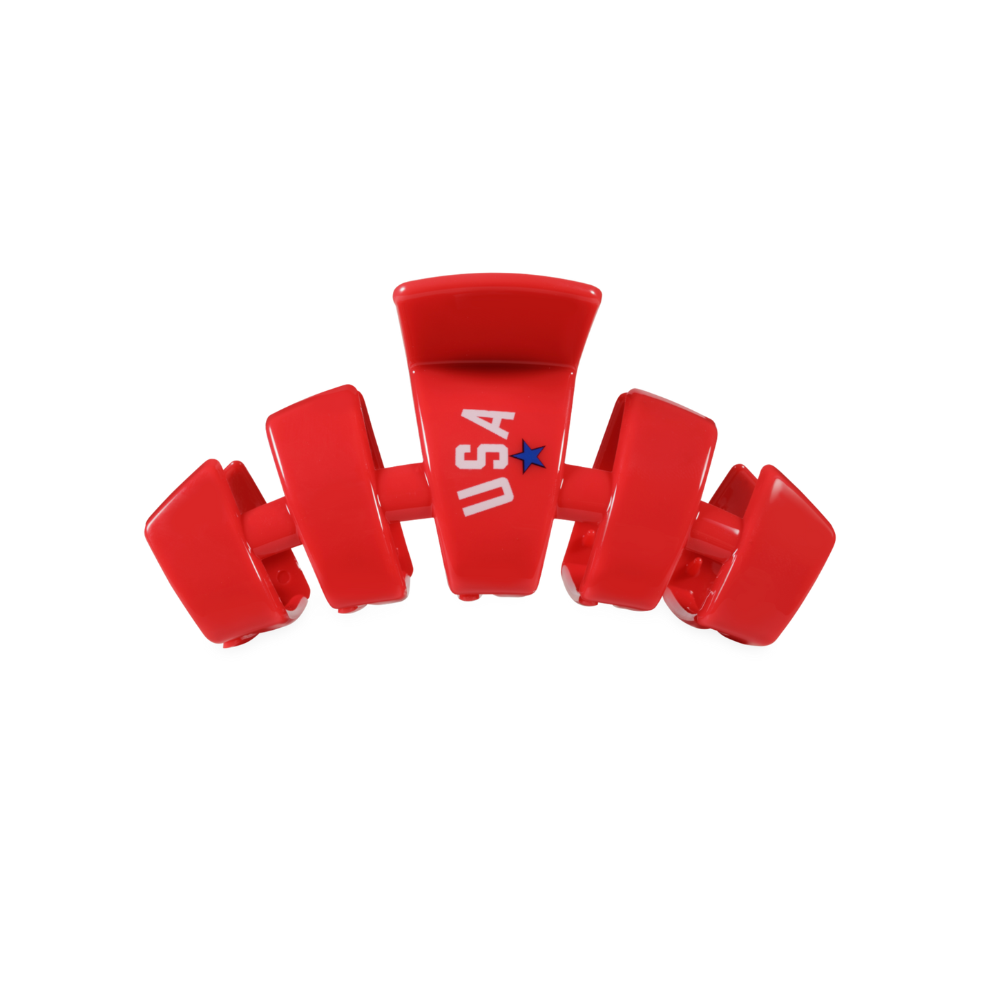 TELETIES - Classic Hair Clip | Small | USA Red