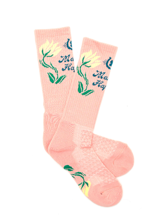 Lucky Chuck - Make IT Happen Peach Performance Socks