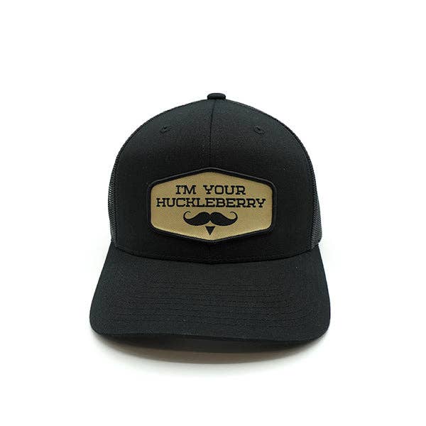 Shield Republic LLC - I’m your Huckleberry Woven Patch Hat: Curved Bill Snapback / Black